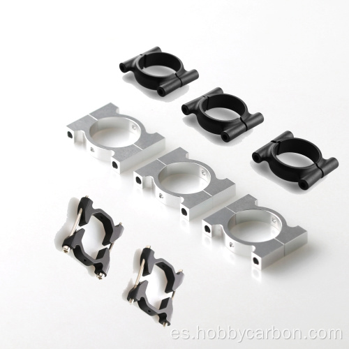 Abrazaderas de tubo de aluminio negro mecanizado OEM hobbycarbon